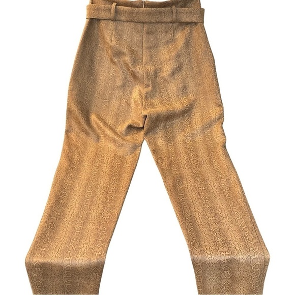 NWT Lilly’s Kloset Snakeskin Print Trousers Pants Slacks in Tan/Camel Size Large - Picture 7 of 12